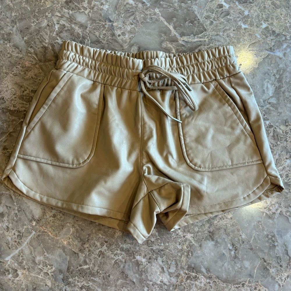 Faux Leather Shorts